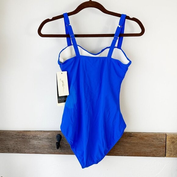 NWT Profile by Gottex D-Cup  Shirred Underwire One Piece Swimsuit 8D - Picture 4 of 8